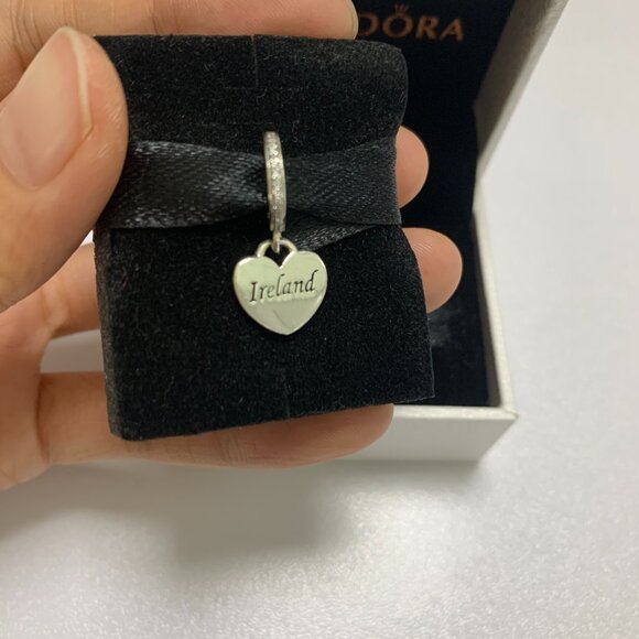 Pandora Ireland Flag Exclusive Travel Heart Bead Authentic New with Box - Picture 2 of 4
